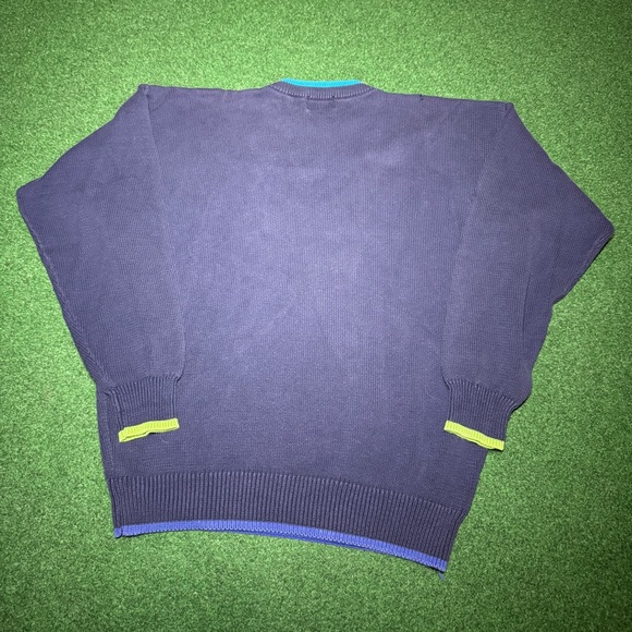 VTG Reebok Greg Norman Collection Sweater XL Shark 90s PGA Golf RARE Neon Knit - Picture 4 of 8